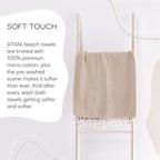 ATANI 69x35 in Oversized Turkish Beach Towel Set - Image 9