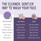 Sud Scrub® Antimicrobial Silicone Face Scrubber, 1 Pack, Gentle Face Exfoliator - Image 3