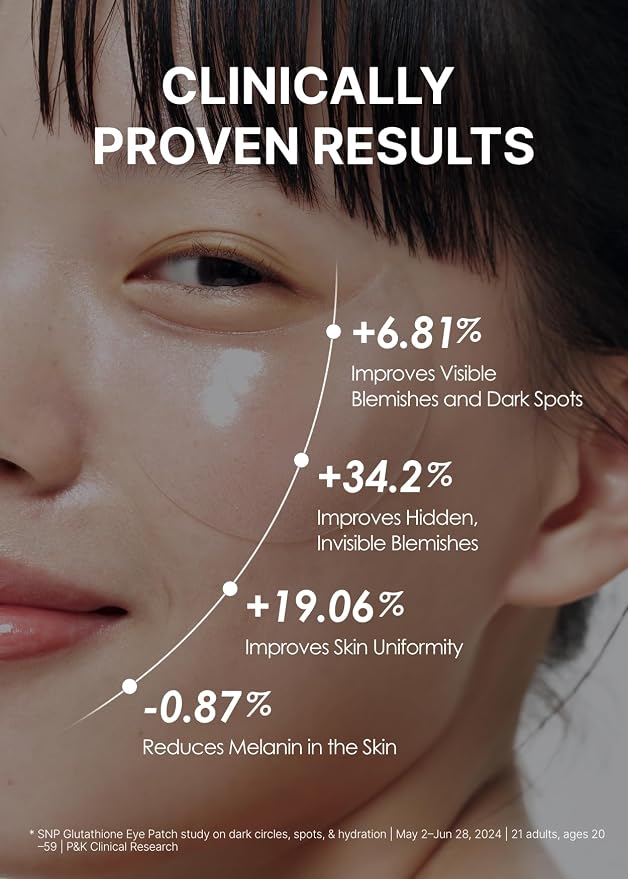 SNP 99% Glutathione + Niacinamide B3 Eye Patch | Nourishing Under Eye Patches - Image 4
