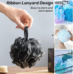 10 Pcs Shower Loofahs, Bath Shower Loofah Sponge, Exfoliating Shower Pouf Balls - Image 3