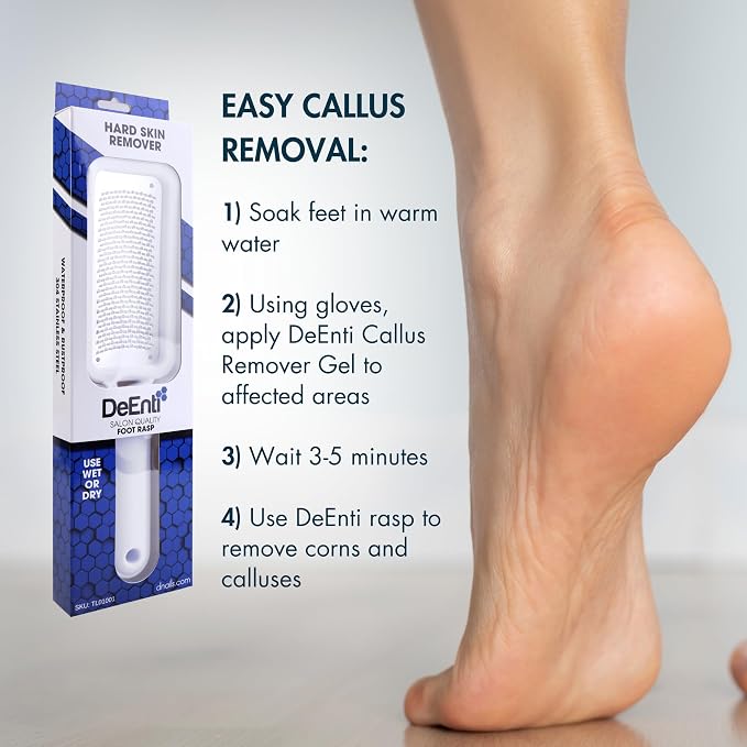 DeEnti Metal Foot Rasp, Salon Quality Callus Remover, Lightweight Foot Scrubber - Image 4