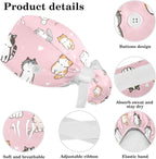 Women's Working Caps with Scrunchies Tarot Pattern Background Lace-Up Hat - Image 4