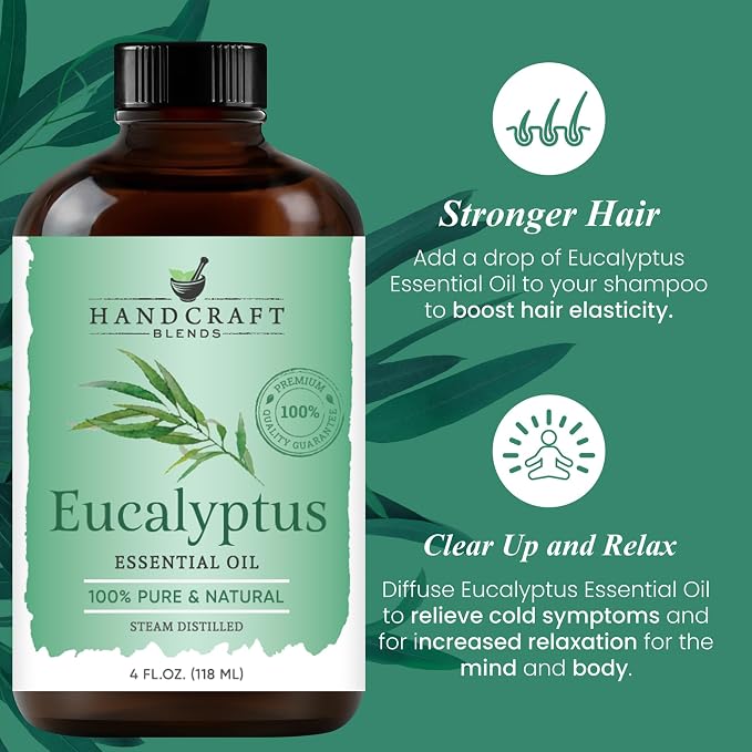 Handcraft Blends Eucalyptus Essential Oil – Huge 4 Fl Oz – 100% Pure and - Image 4