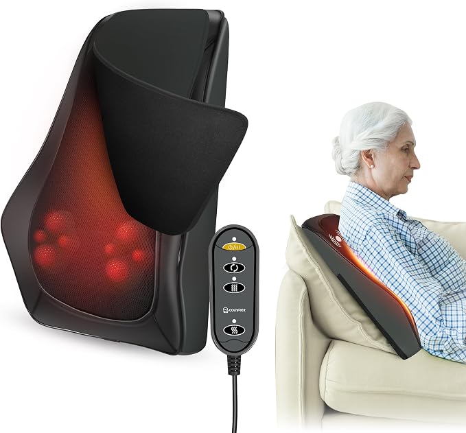 COMFIER Back Massager with Heat, 3D Deep Kneading Shiatsu Neck and Back by COMFIER
