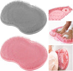 2-Pack Shower Foot Scrubber Mat, Strong Grip Silicone Back and Foot Washer by VALWORD