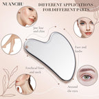 Nuanchu Stainless Steel Gua Sha Facial Tool, Metal Gua Sha - Image 4