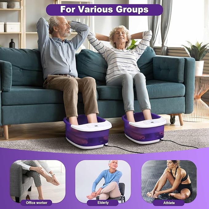 Foot Spa Bath Massager with Heat, Temperature Control, Bubbles and Epsom Salt - Image 5