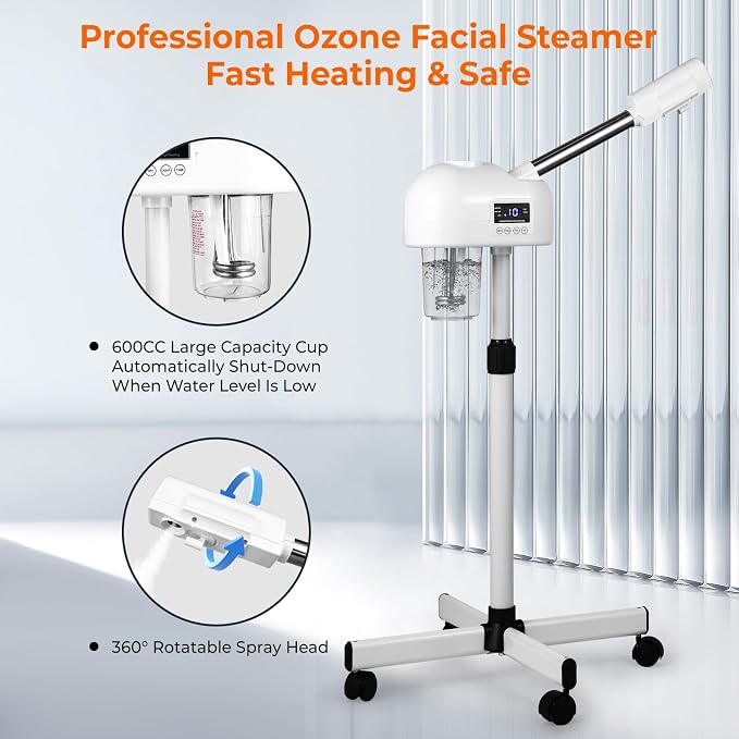 Professional Facial Steamer for Estheticians, Hot Mist & Timer Function - Image 3