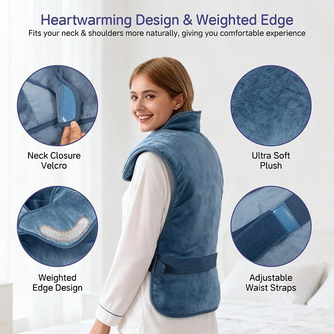 Large Heating Pad for Back Neck Shoulders, Electric Heating Pad for Back Pain - Image 3