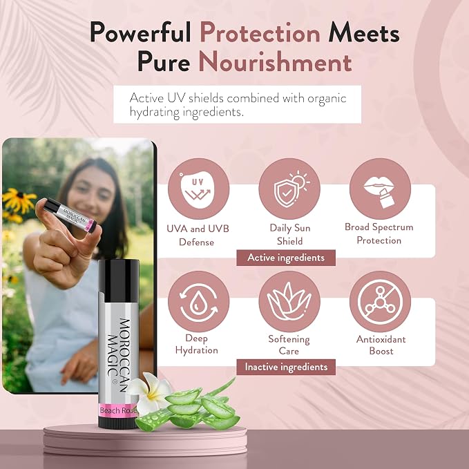 Moroccan Magic Organic Lip Balm & SPF15: 14 Piece Variety Pack Gift Set | - Image 6