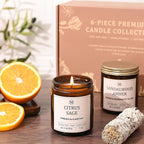 6-Pack Scented Soy Candle Set – Lavender Vanilla, Eucalyptus, Sandalwood - Image 4