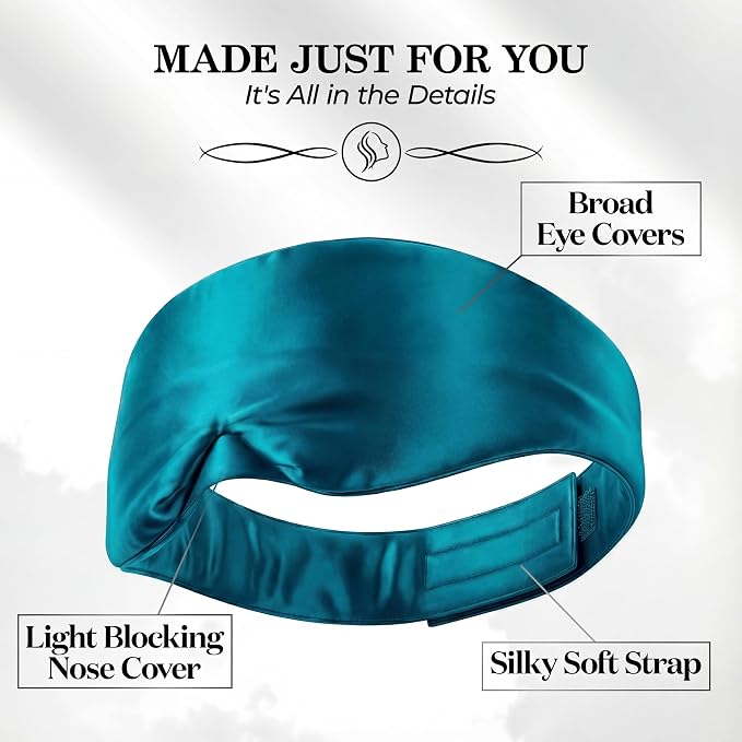 SLEEP SANCTUARY 100% Pure Mulberry Silk Sleep Mask - Image 6