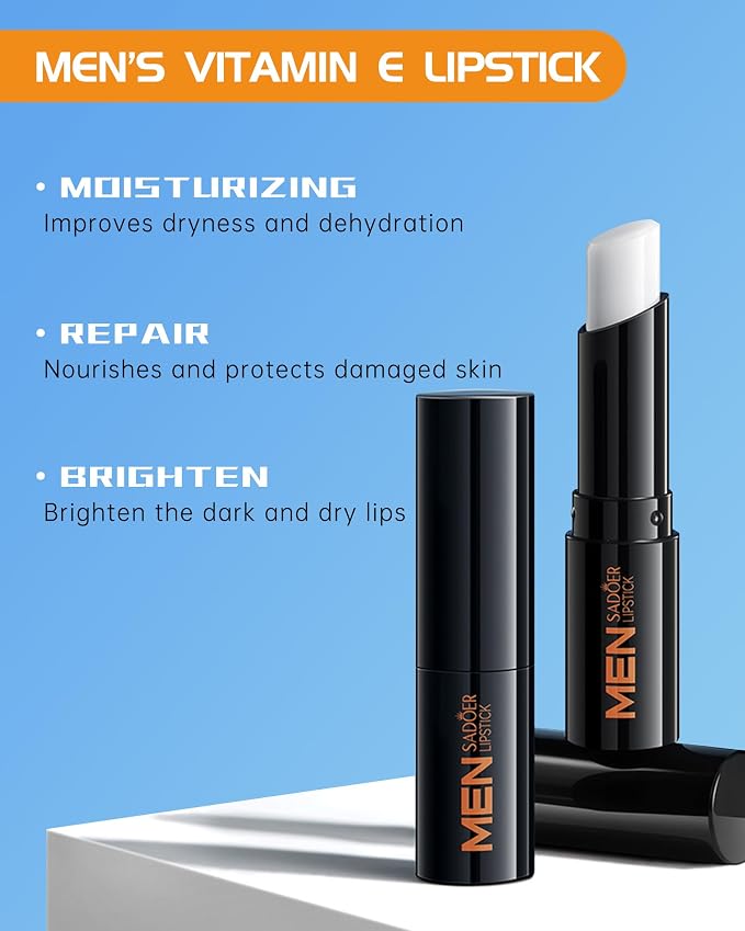 Lip Balm for Men-5pcs Vitamin E Hydrating Mens lipstick, Moisturizing and - Image 2