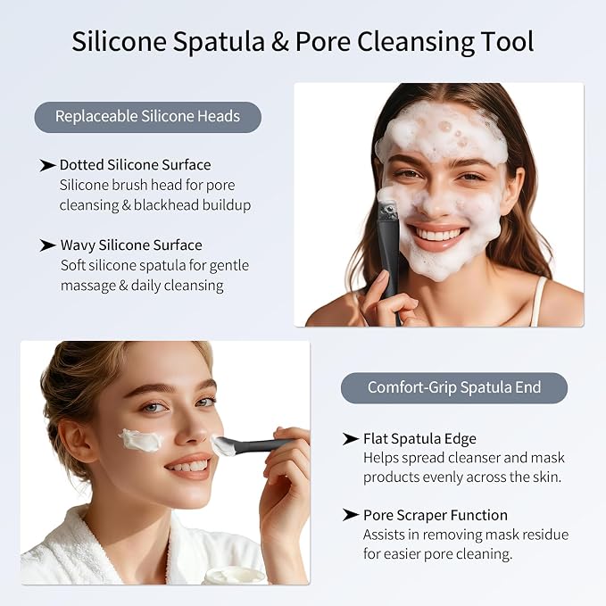 Blackhead Remover Tool, Stainless Steel Face Scraper, Skin Scrubber Face Spatula - Image 5