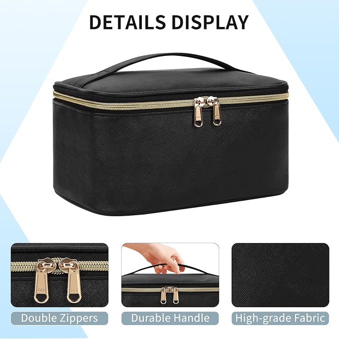 OCHEAL Makeup Bag, Portable Cosmetic Bag, Large Capacity Travel Makeup Case - Image 5