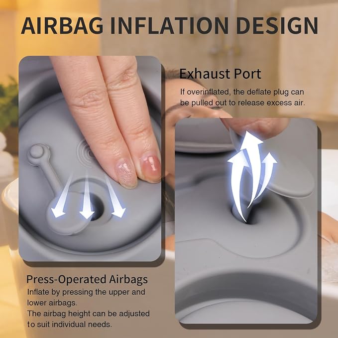 4D Silicone Bath Pillow for Tub, Upgraded Adjustable Bathtub Pillow Head Neck - Image 5
