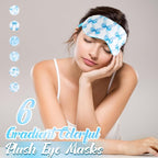 Cuffbow 6 Pack Plush Sleep Mask Set, Cute Plush Eye Masks - Image 4