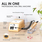 Subay Professional Electric Nail Drill Machine, 000RPM Electrical Nail Efile Kit - Image 2