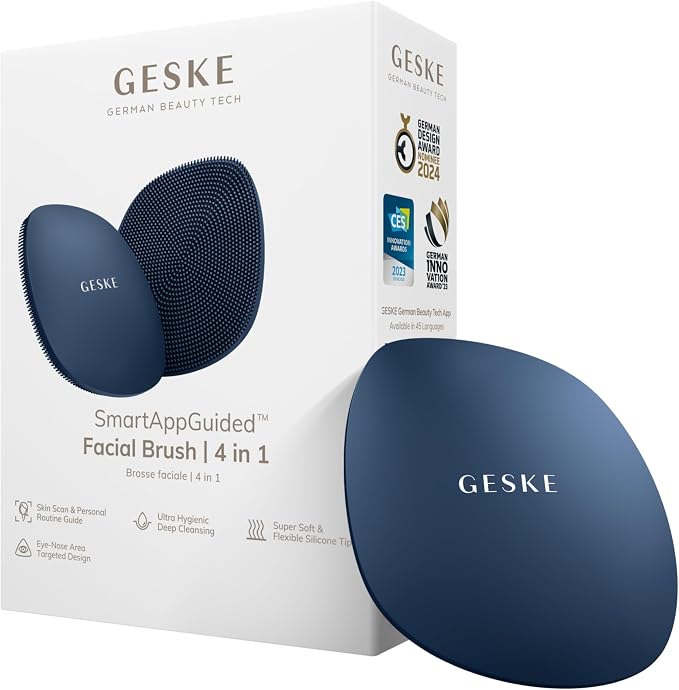 GESKE SmartAppGuided™ Facial Brush | 4 in 1 | Professional Facial Cleansing by GESKEGermanBeautyTech
