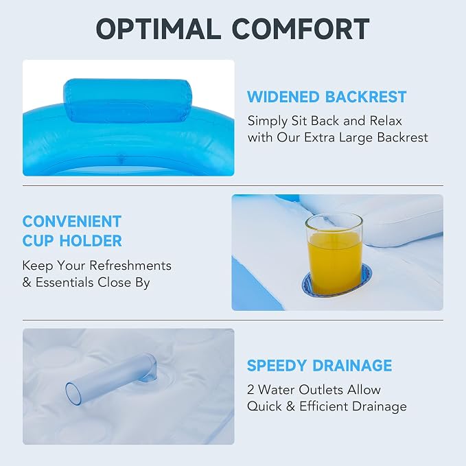 CO-Z Inflatable Bathtub with Electric Air Pump and Bath Pillow Headrest - Image 6