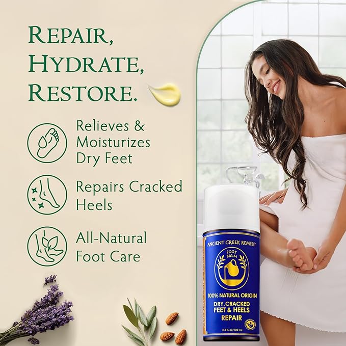 Dry Cracked Heels Repair with Pumice Stone | Organic Foot Cream - Image 2