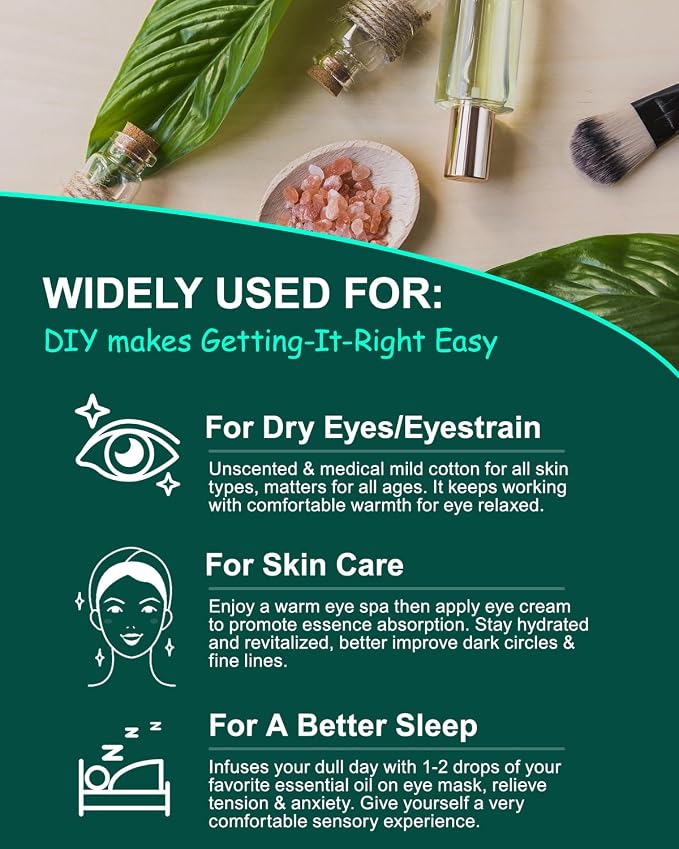 16 Packs Steam Eye Masks for Dry Eyes, Self Heating Warm Compress for Eyes - Image 6