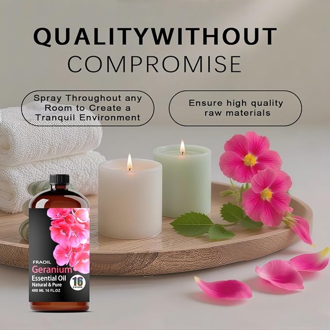 Geranium Essential Oil, Geranium Oil 16 Fl Oz 480 ML - Image 2