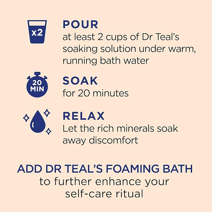 Dr Teal's Pure Epsom Salt Soak, Glow & Radiance - Image 4