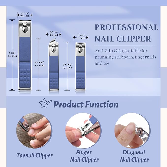 Manicure Set Professional Nail Clippers Pedicure Kit - Image 3