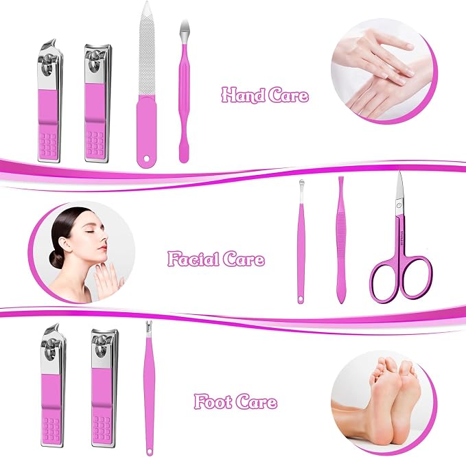 Manicure Set 8 in 1 Nail Clipper Set, Fingernail & Toenail Clippers, Manicure - Image 2