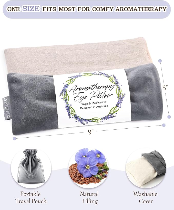 Lavender Eye Pillow for Relaxation, Sleep – Weighted Eye Mask for Headache - Image 4