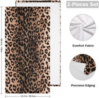 Brown Black Leopard Print Hand Towels - Image 2