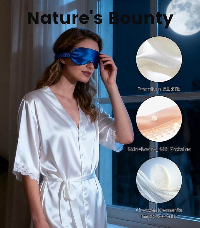 Formé & Found Luxury Silk Sleep Mask, 100% 6A Mulberry Silk Eye Mask - Image 6