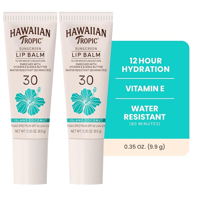 Hawaiian Tropic Lip Balm, Island Coconut, SPF 30, 0.35oz each, Twin Pack - Image 2