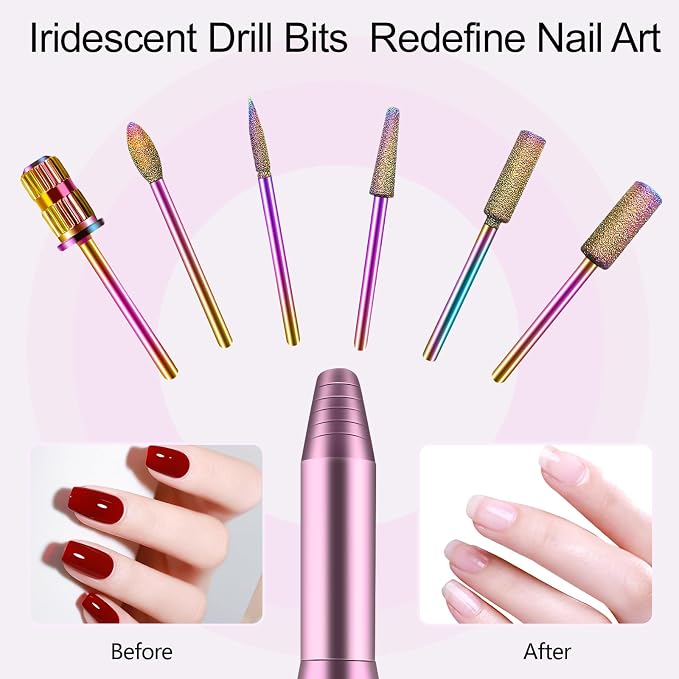 Melodly Electric Nail Drill, Professional Acrylic Nail Drills Machine - Image 8