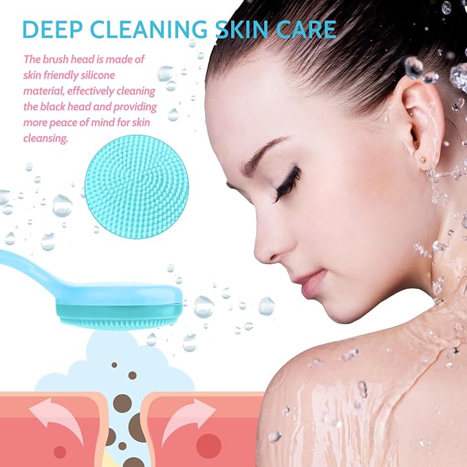 2Pack Silicone Face Brush Manual Face Scrub Brush Soft Facial Brushes - Image 4