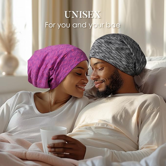 LULUSILK 100% Mulberry Silk Lined Sleep Cap Silk Bonnet - Image 6