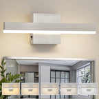 Nickel Bathroom Vanity Light 15.75 inch, 14W Dimmable 5CCT LED Bathroom Light by Eicrkodn