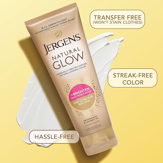 Jergens Natural Glow Self Tanner Body Lotion, Sunless Tanning, Fair to Medium - Image 7