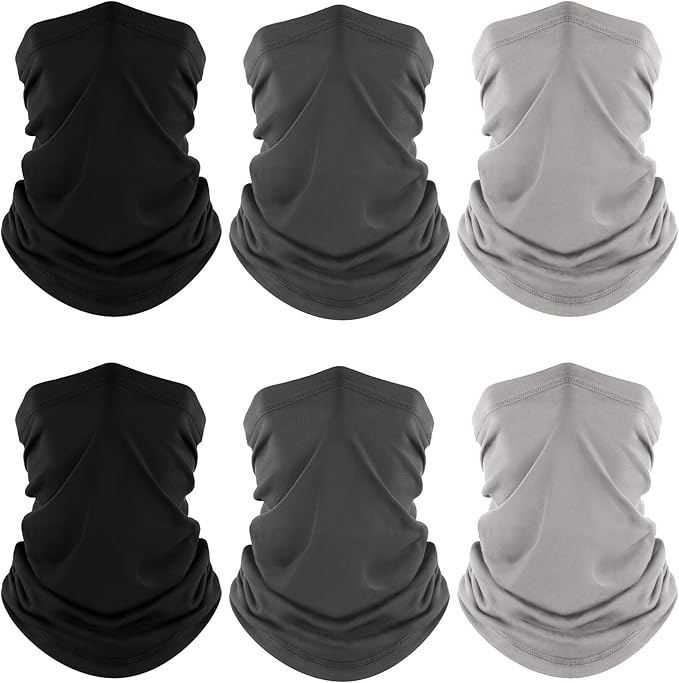 Fuinloth Neck Gaiter, 6 Pack Cooling UV Protection Bandana Face Mask Gator Scarf by fuinloth
