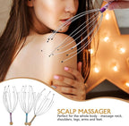 rosenice Scalp Massager Hand Held Therapeutic Head Scratcher Steel Wire Head - Image 2