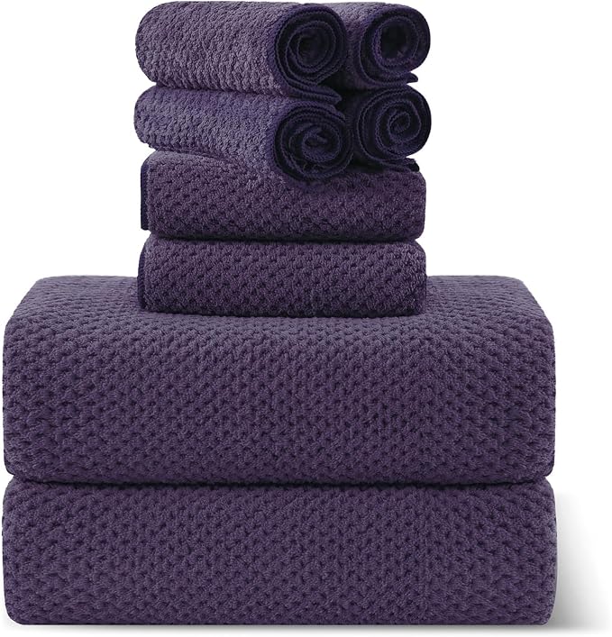 8-Piece Bath Towel Set, 2 Extra Large Bath Towel Sheets, 2 Hand Towels and 4 by Smuge