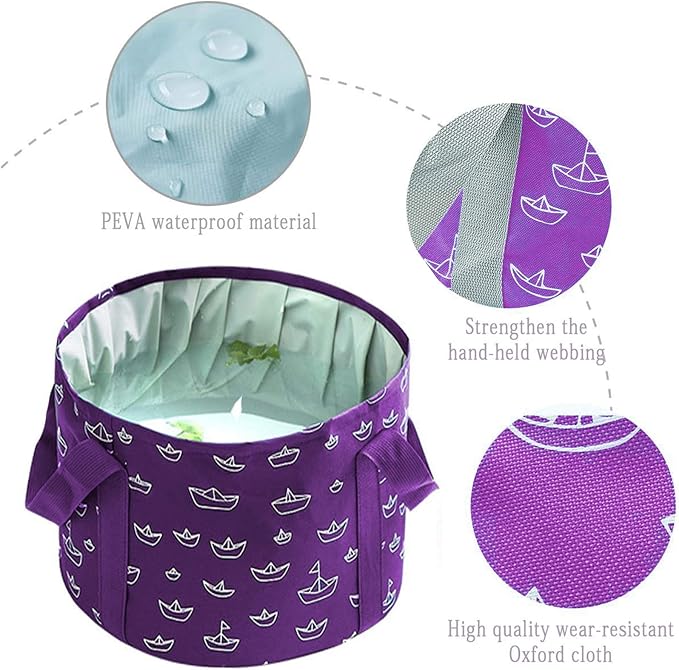 Collapsible Bucket for Soaking Feet, Foot Soaking Bath Basin Portable, Foot Spa - Image 6