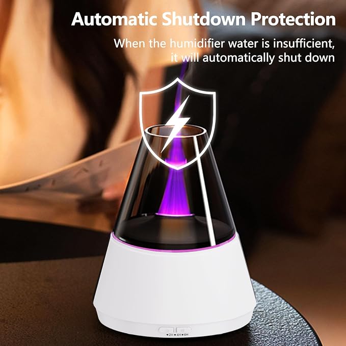 Flame Essential Oil Diffuser, Upgrade 7 Colour Lights Aromatherapy Diffuser - Image 6