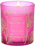 M&SENSE Wild Peony Floral Natural Soy Scented Candle, 7.8oz 42H Non-Toxic Long by MSENSE