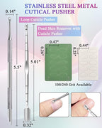 Cuticle Pusher, Pre-treatment Cuticle Pusher, Stainless Steel Loop Cuticle - Image 2
