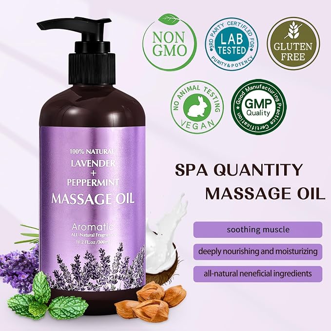 Lavender Massage Oil for Calming, Soothing and Relaxing Muscles Massage Oil for - Image 5