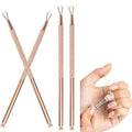 Beavorty Triangle Stainless Steel Cuticle Pusher Gel Remover Tool 4-Pcs Nail by Beavorty