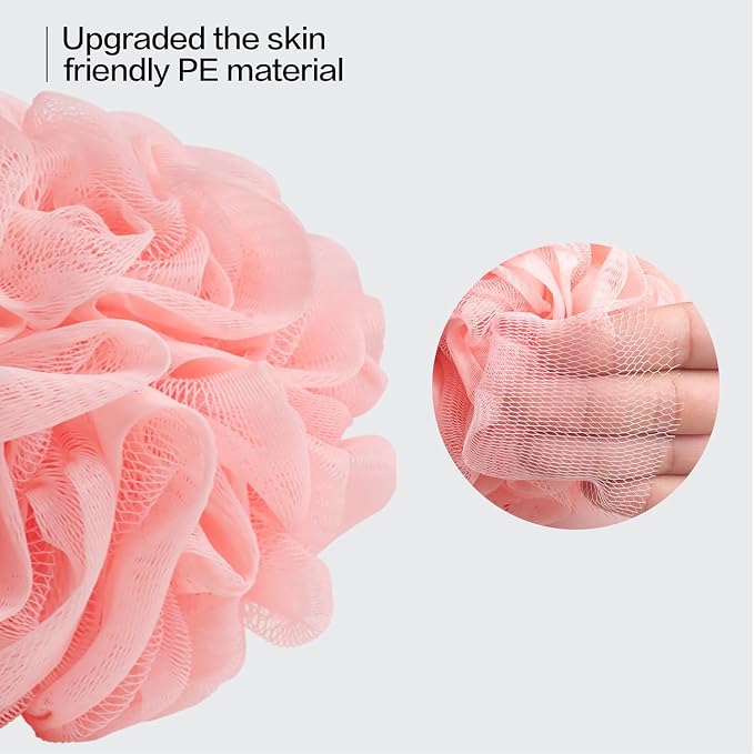 Fishent Loofah Bath Sponge, 4 Pack 70g Shower Loofahs Soft Mesh Pouf Shower - Image 6