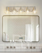 Bathroom Light Fixtures, 5 Light Brushed Nickel Vanity Light, 32 Inch Modern - Image 7